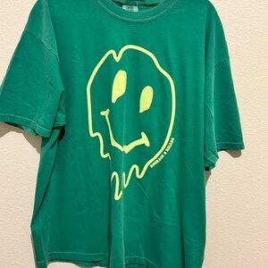 Comfort Colors Green T-Shirt with Yellow Graphic